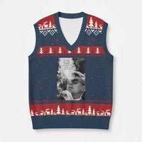 John F Kennedy Cigar Smoking Sunglasses V-Neck Knit Sweater Vest Those Who Dare To Fail Miserably Can Achive Greatly
