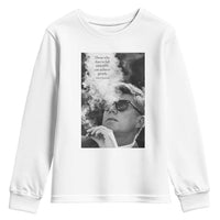 John F Kennedy Cigar Smoking Sunglasses Youth Sweatshirt Those Who Dare To Fail Miserably Can Achive Greatly