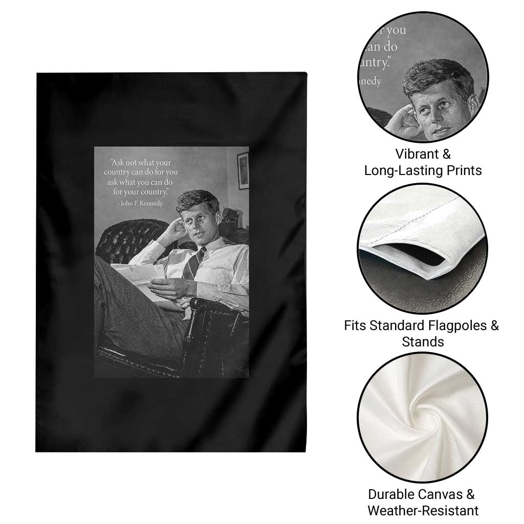 John F Kennedy Quote Garden Flag American President History