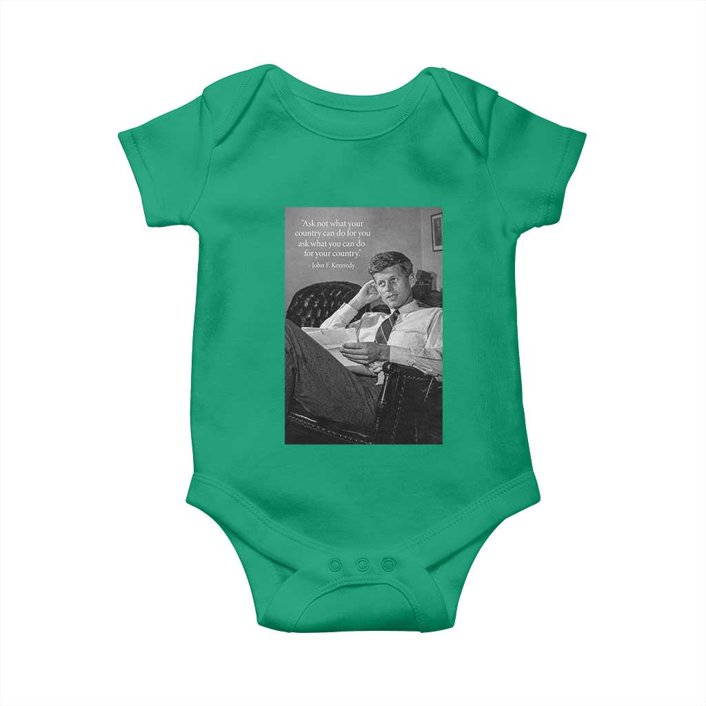 John F Kennedy Quote Baby Onesie American President History