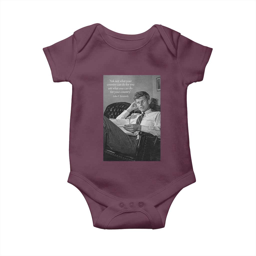 John F Kennedy Quote Baby Onesie American President History