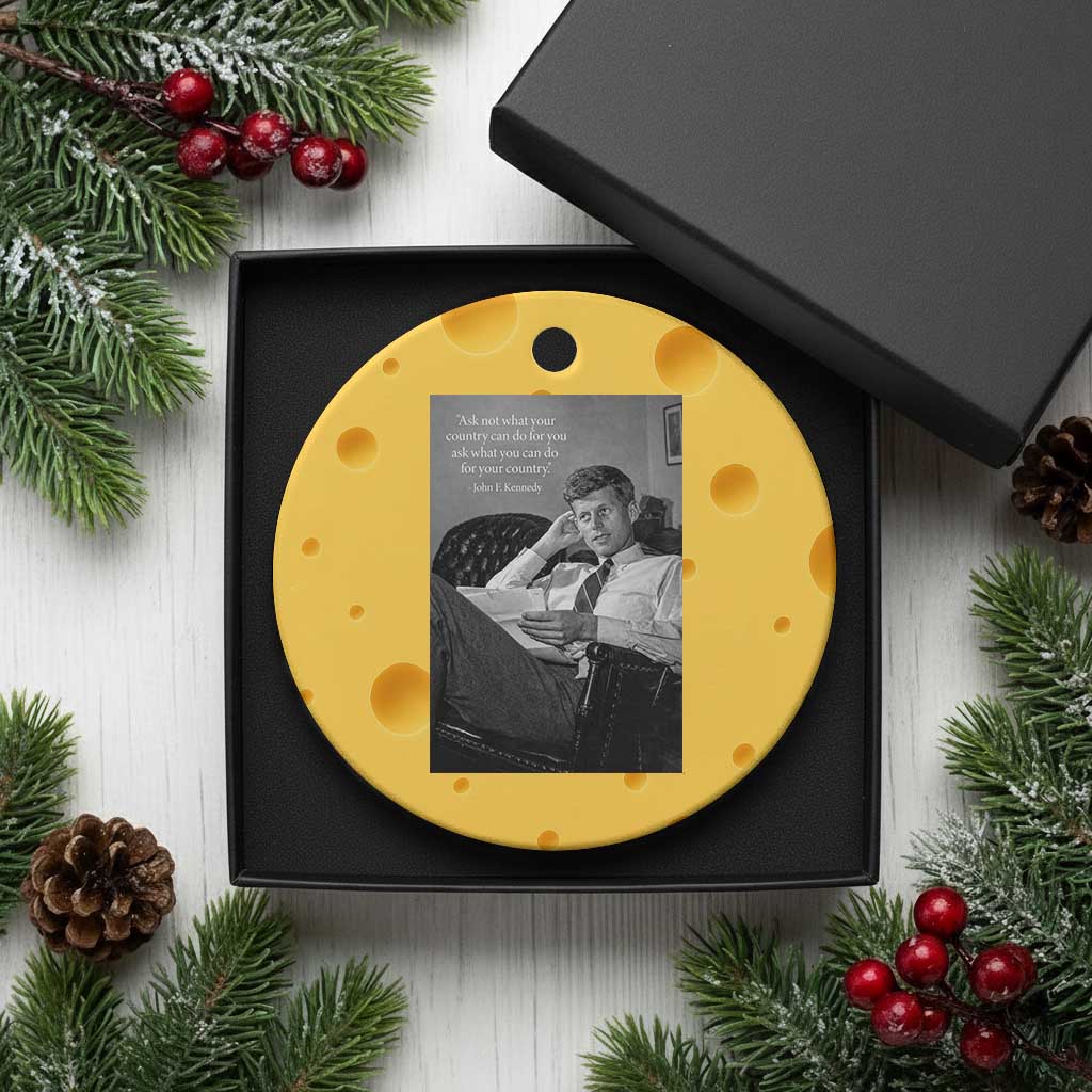 John F Kennedy Quote Ceramic Ornament American President History