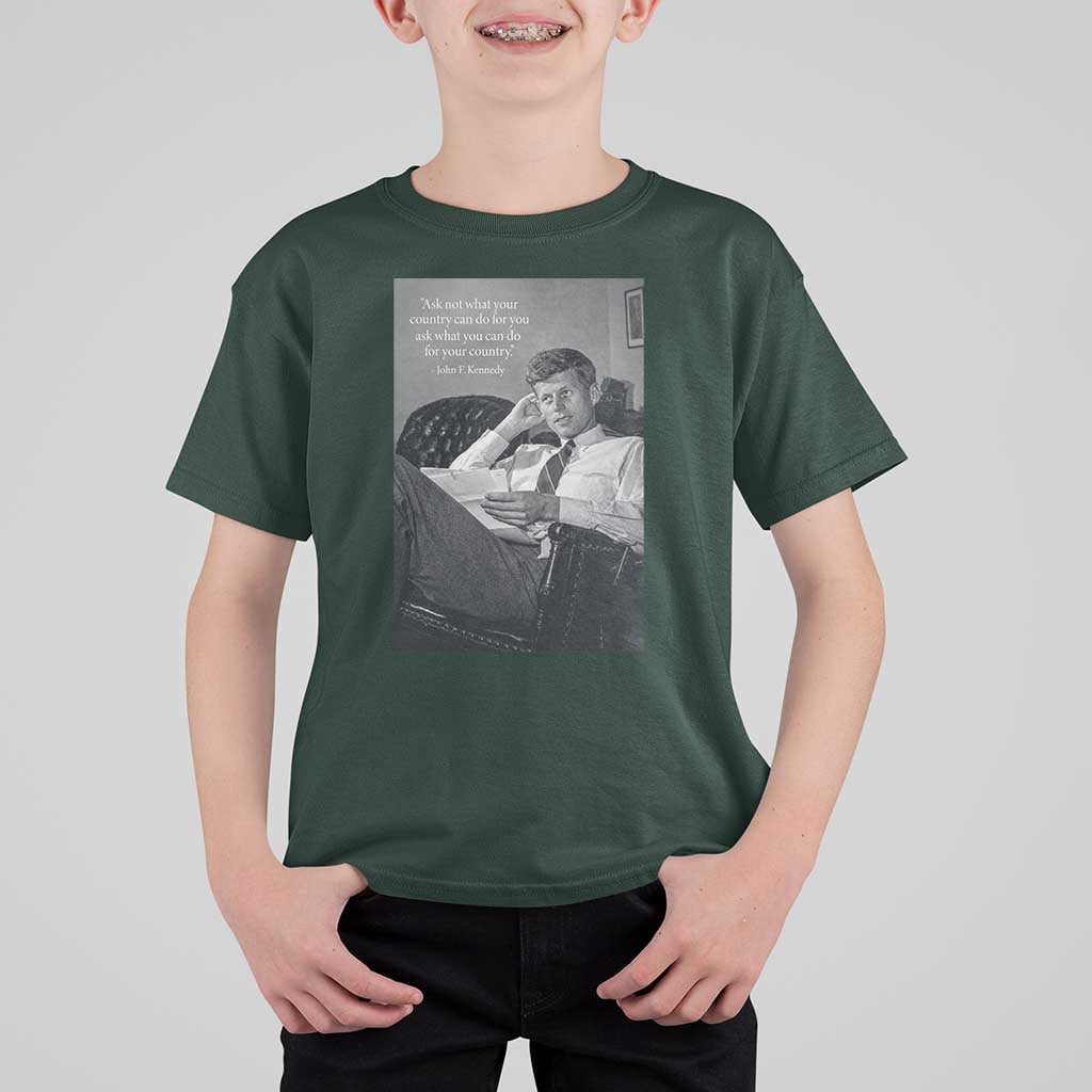 John F Kennedy Quote T Shirt For Kid American President History
