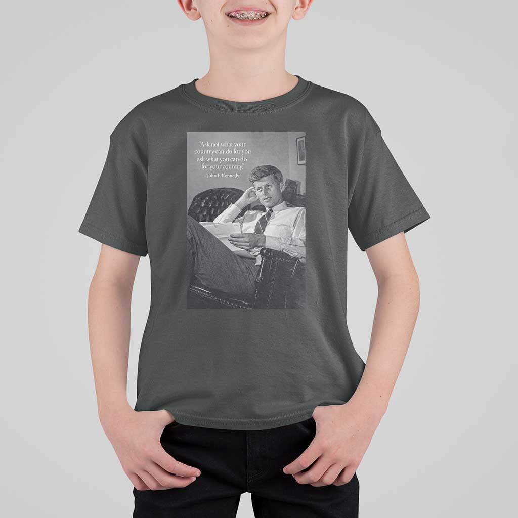 John F Kennedy Quote T Shirt For Kid American President History