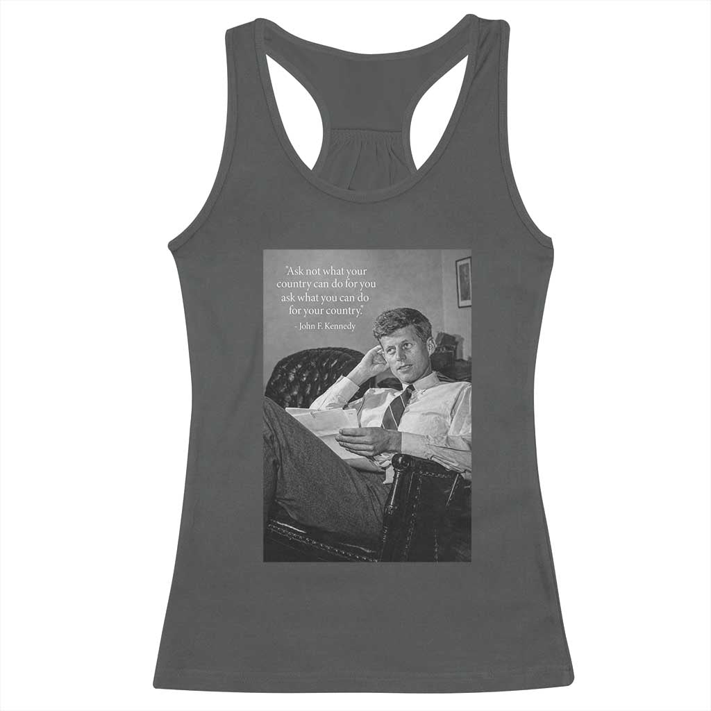 John F Kennedy Quote Racerback Tank Top American President History