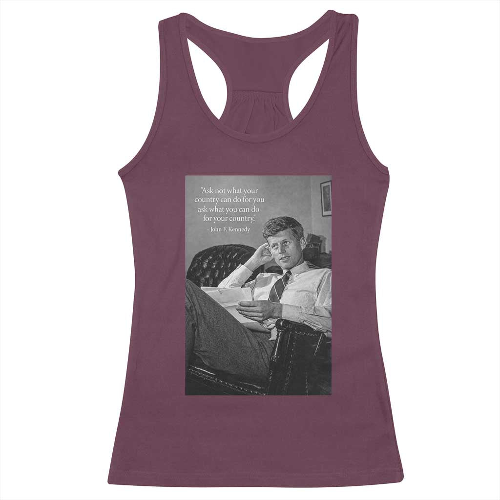John F Kennedy Quote Racerback Tank Top American President History