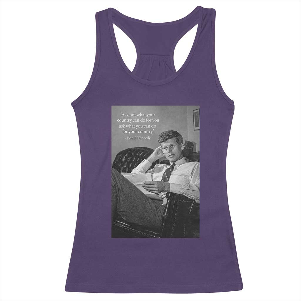 John F Kennedy Quote Racerback Tank Top American President History