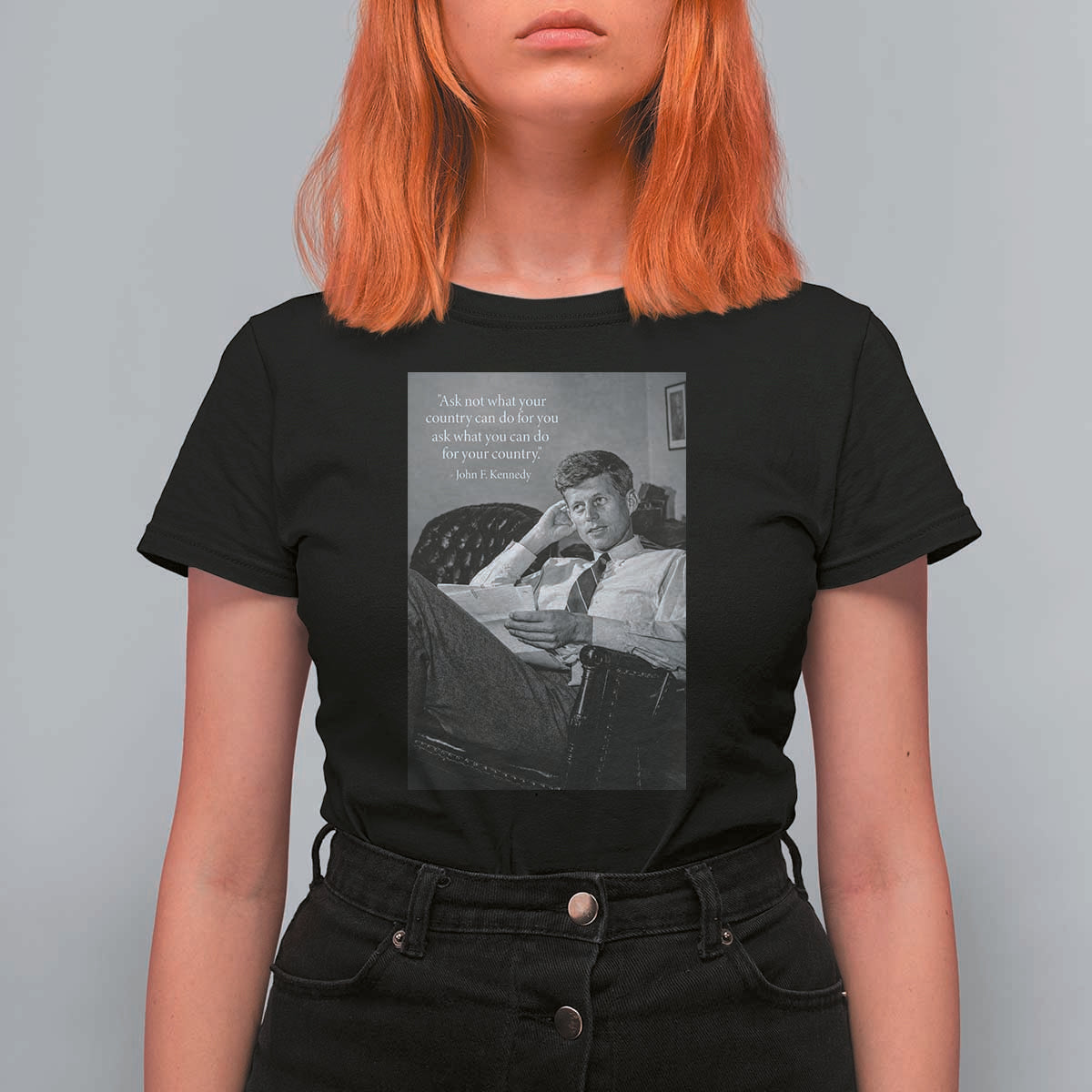 John F Kennedy Quote T Shirt For Women American President History