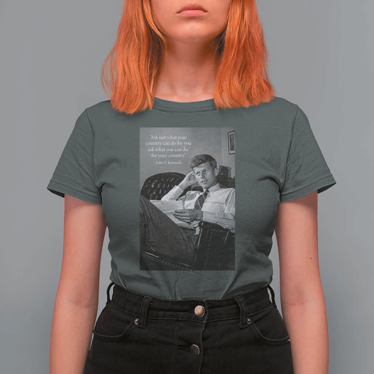 John F Kennedy Quote T Shirt For Women American President History