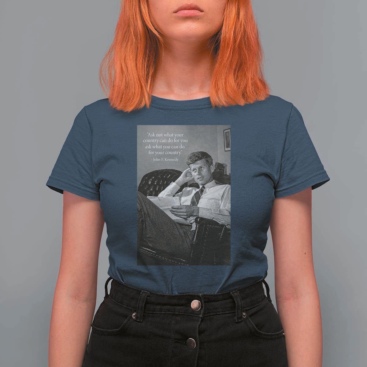 John F Kennedy Quote T Shirt For Women American President History