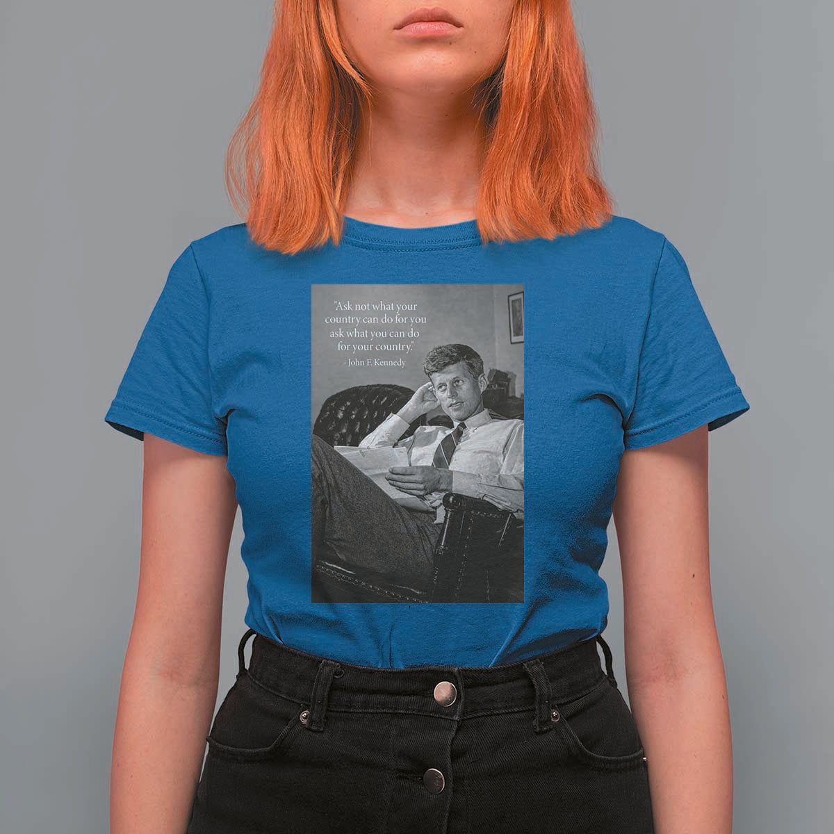 John F Kennedy Quote T Shirt For Women American President History