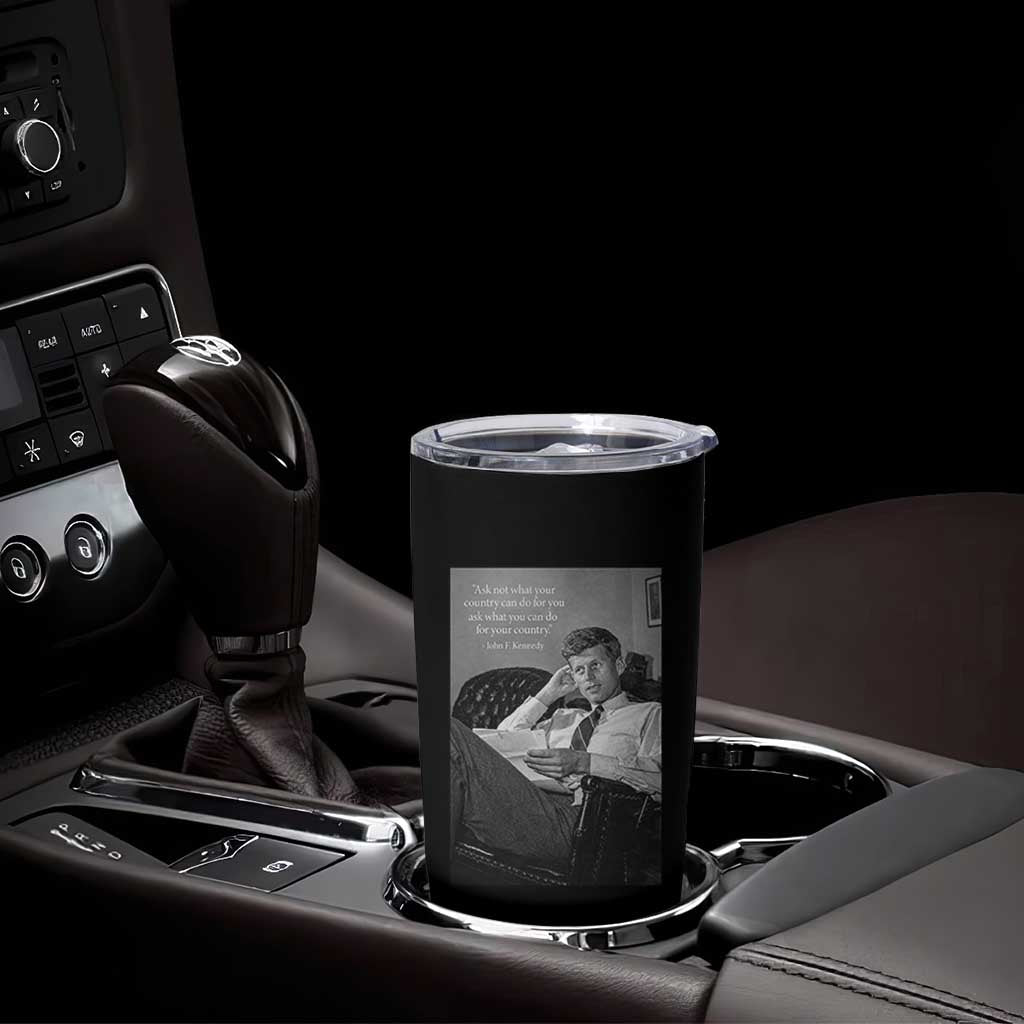 John F Kennedy Quote Tumbler Cup American President History