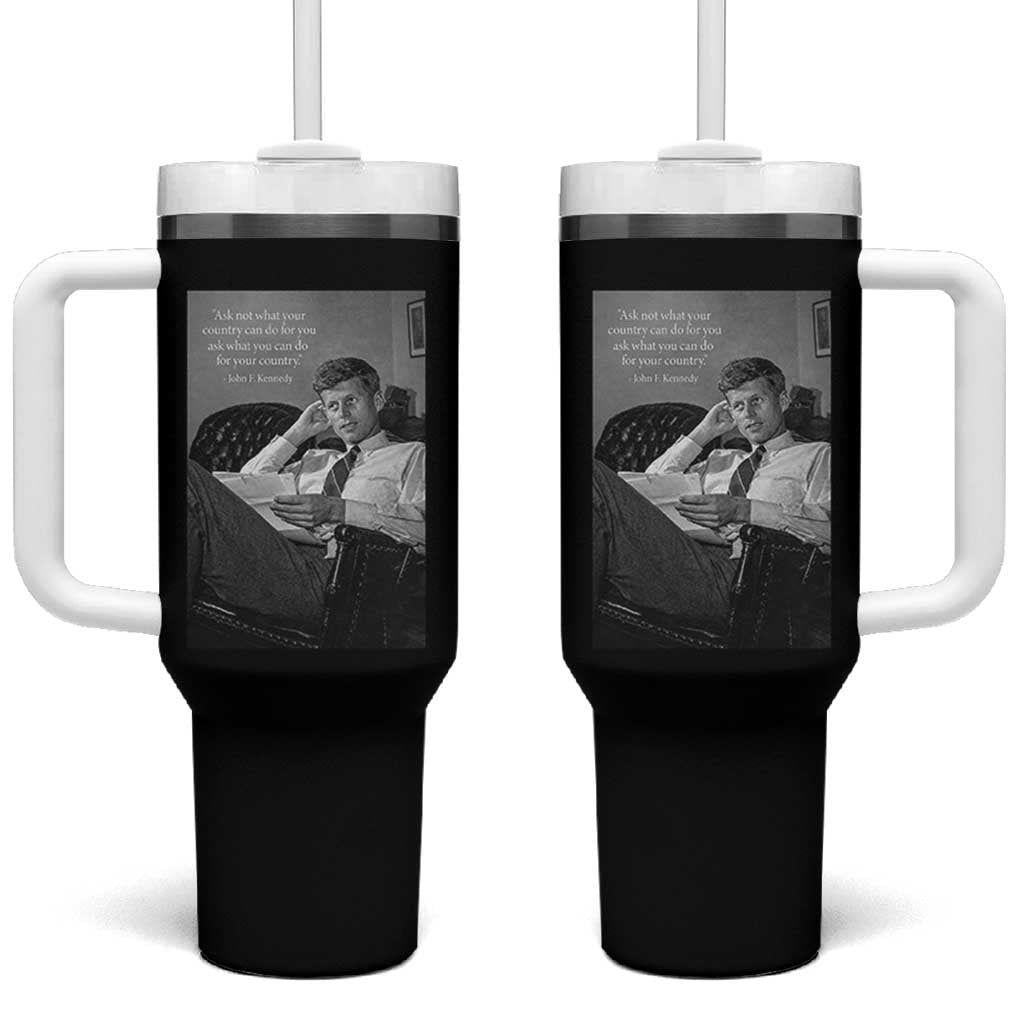 John F Kennedy Quote Tumbler With Handle American President History