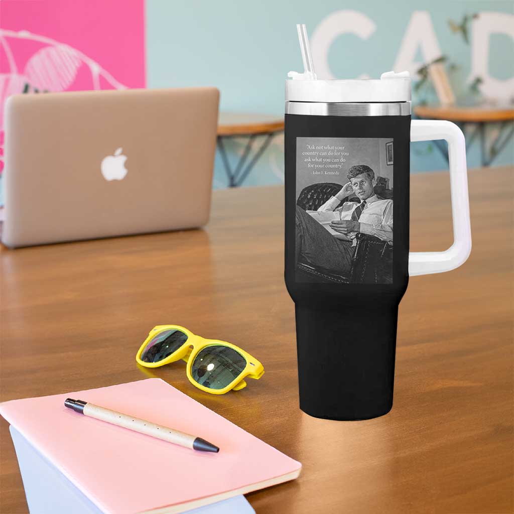 John F Kennedy Quote Tumbler With Handle American President History