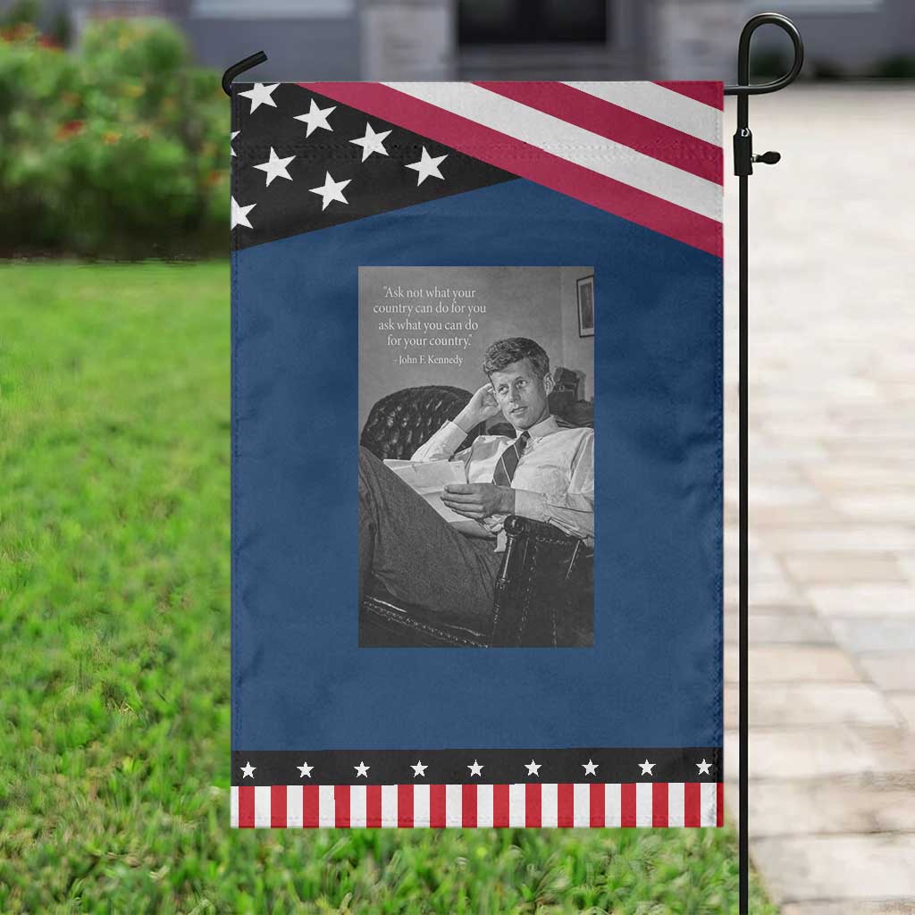 John F Kennedy Quote Garden Flag American President History