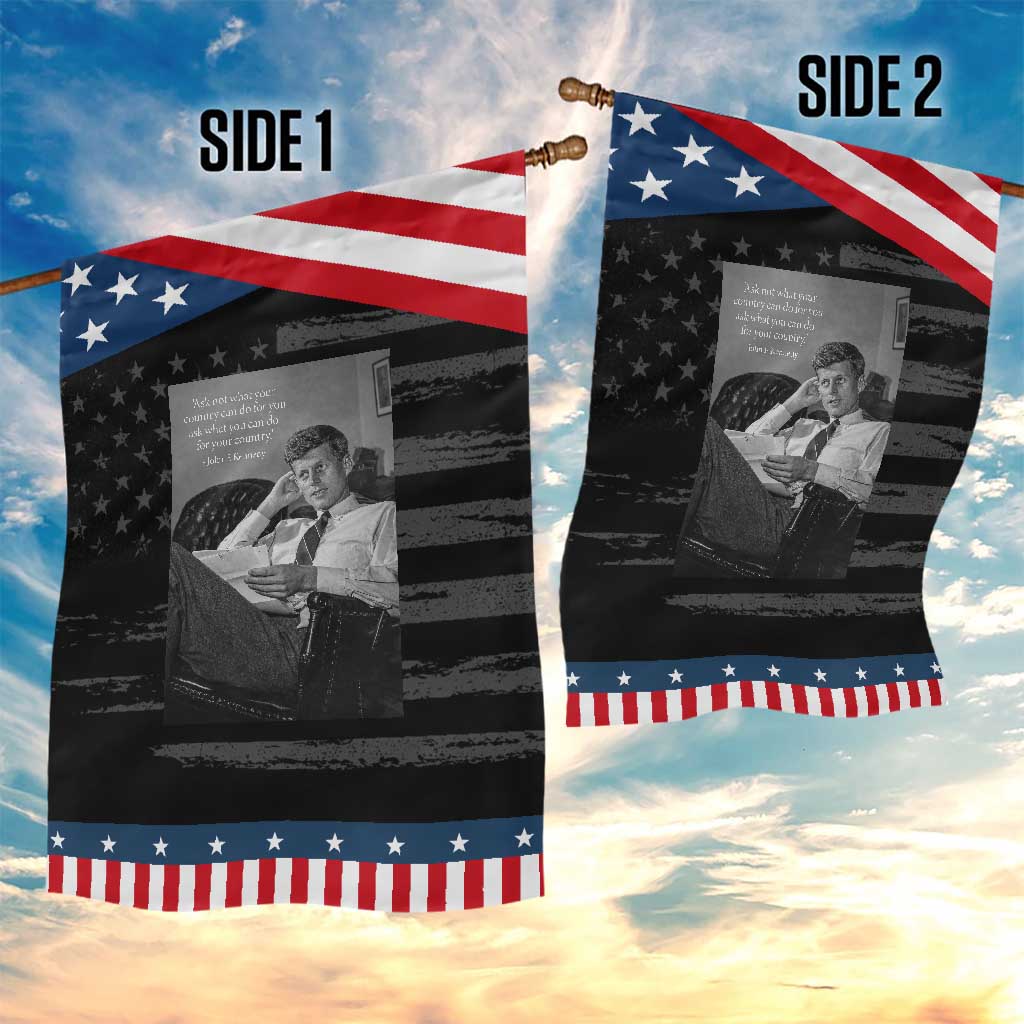 John F Kennedy Quote Garden Flag American President History