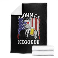 John F Kennedy Throw Blanket 4th of July America Flag Beer