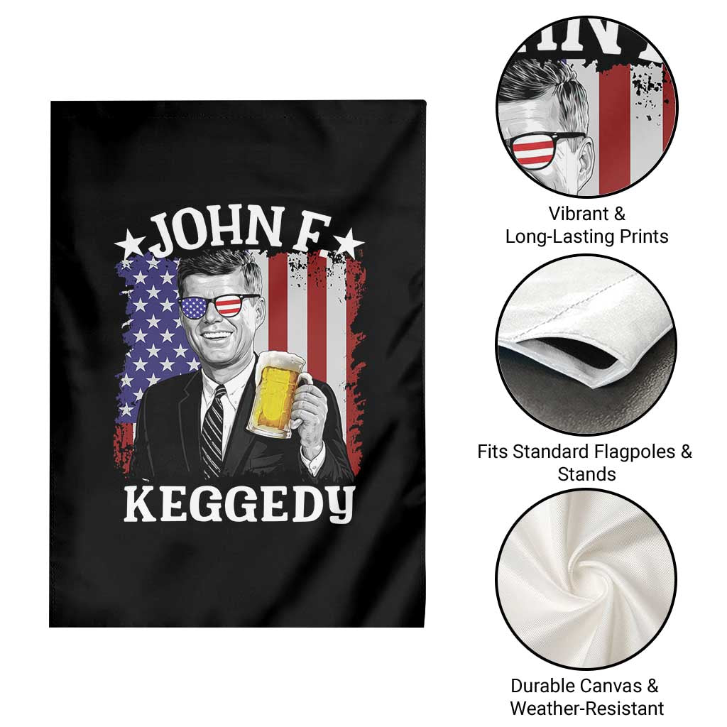 John F Kennedy Garden Flag 4th of July America Flag Beer