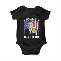 John F Kennedy Baby Onesie 4th of July America Flag Beer