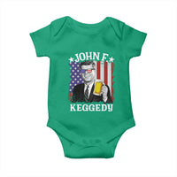 John F Kennedy Baby Onesie 4th of July America Flag Beer