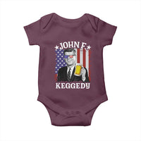 John F Kennedy Baby Onesie 4th of July America Flag Beer