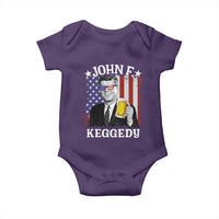 John F Kennedy Baby Onesie 4th of July America Flag Beer