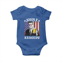 John F Kennedy Baby Onesie 4th of July America Flag Beer