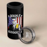 John F Kennedy 4 in 1 Can Cooler Tumbler 4th of July America Flag Beer