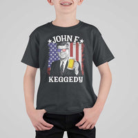 John F Kennedy T Shirt For Kid 4th of July America Flag Beer