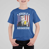 John F Kennedy T Shirt For Kid 4th of July America Flag Beer