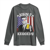 John F Kennedy Long Sleeve Shirt 4th of July America Flag Beer