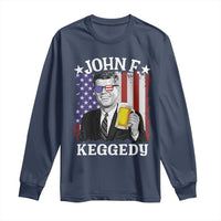 John F Kennedy Long Sleeve Shirt 4th of July America Flag Beer