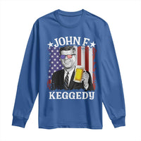 John F Kennedy Long Sleeve Shirt 4th of July America Flag Beer