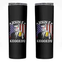 John F Kennedy Skinny Tumbler 4th of July America Flag Beer