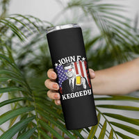 John F Kennedy Skinny Tumbler 4th of July America Flag Beer