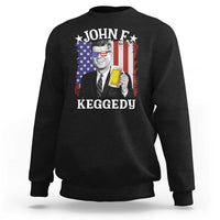 John F Kennedy Sweatshirt 4th of July America Flag Beer
