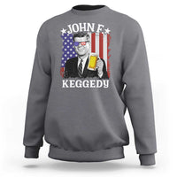 John F Kennedy Sweatshirt 4th of July America Flag Beer