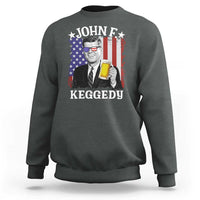 John F Kennedy Sweatshirt 4th of July America Flag Beer