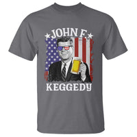 John F Kennedy T Shirt 4th of July America Flag Beer