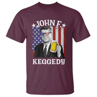 John F Kennedy T Shirt 4th of July America Flag Beer