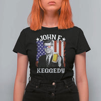 John F Kennedy T Shirt For Women 4th of July America Flag Beer