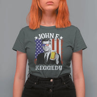 John F Kennedy T Shirt For Women 4th of July America Flag Beer