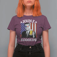 John F Kennedy T Shirt For Women 4th of July America Flag Beer