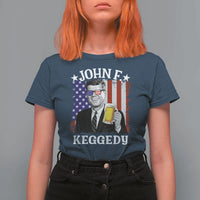 John F Kennedy T Shirt For Women 4th of July America Flag Beer
