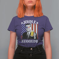 John F Kennedy T Shirt For Women 4th of July America Flag Beer