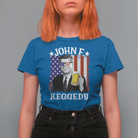 John F Kennedy T Shirt For Women 4th of July America Flag Beer
