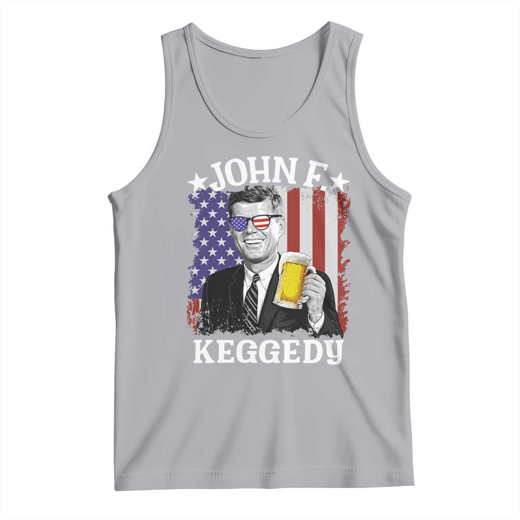 John F Kennedy Tank Top 4th of July America Flag Beer