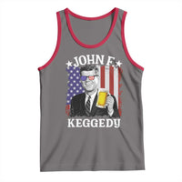 John F Kennedy Tank Top 4th of July America Flag Beer