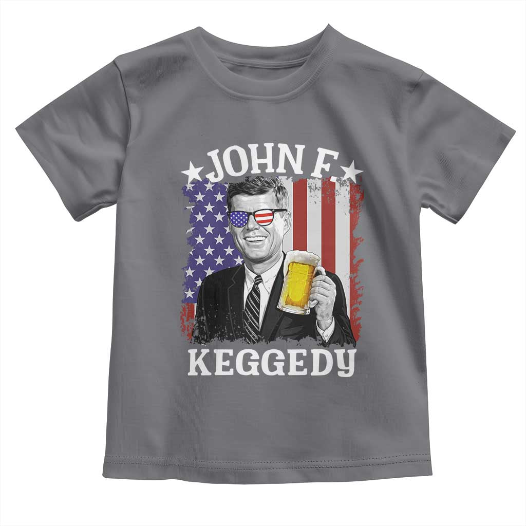 John F Kennedy Toddler T Shirt 4th of July America Flag Beer