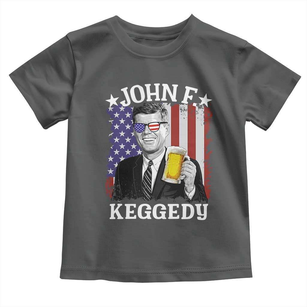 John F Kennedy Toddler T Shirt 4th of July America Flag Beer